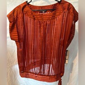 Classique Entier size xl silk sheer blouse.